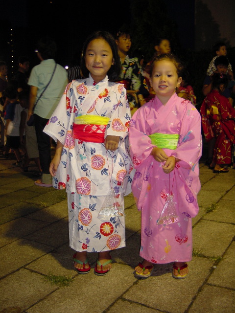 Michelle and friend in Yukata