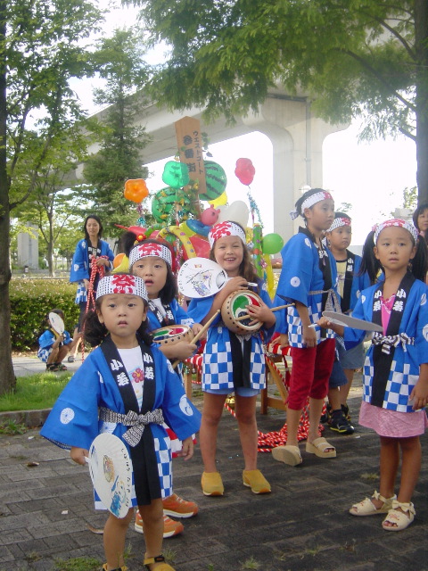 Our building's kids in mikoshi parade